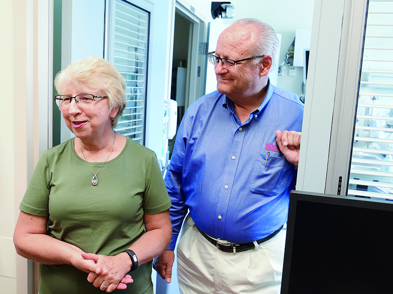 Missionary and Ebola survivor Nancy Writebol and her husband, David, visit her former room at Emory Hospital..