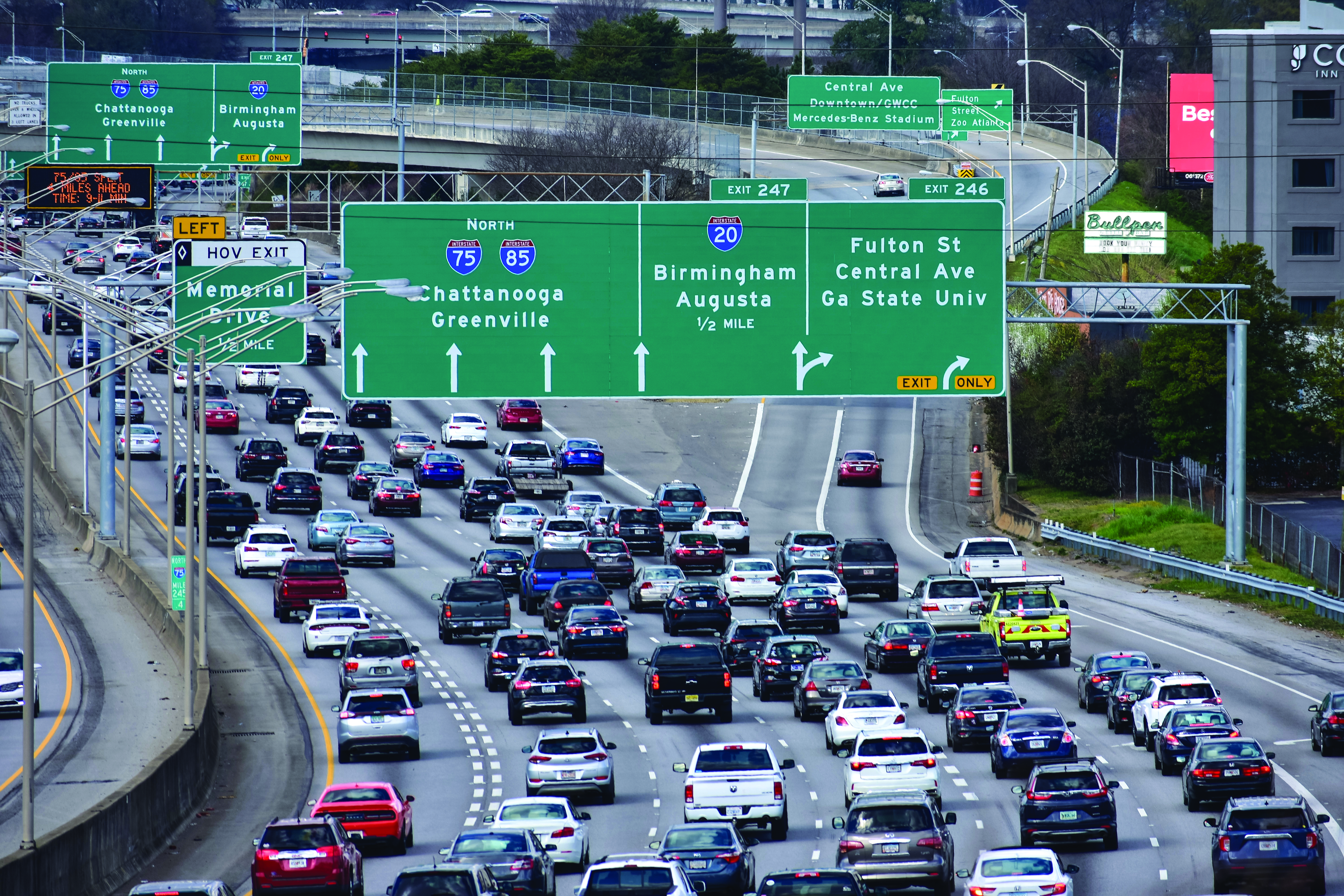 Photo of Atlanta highway traffic.