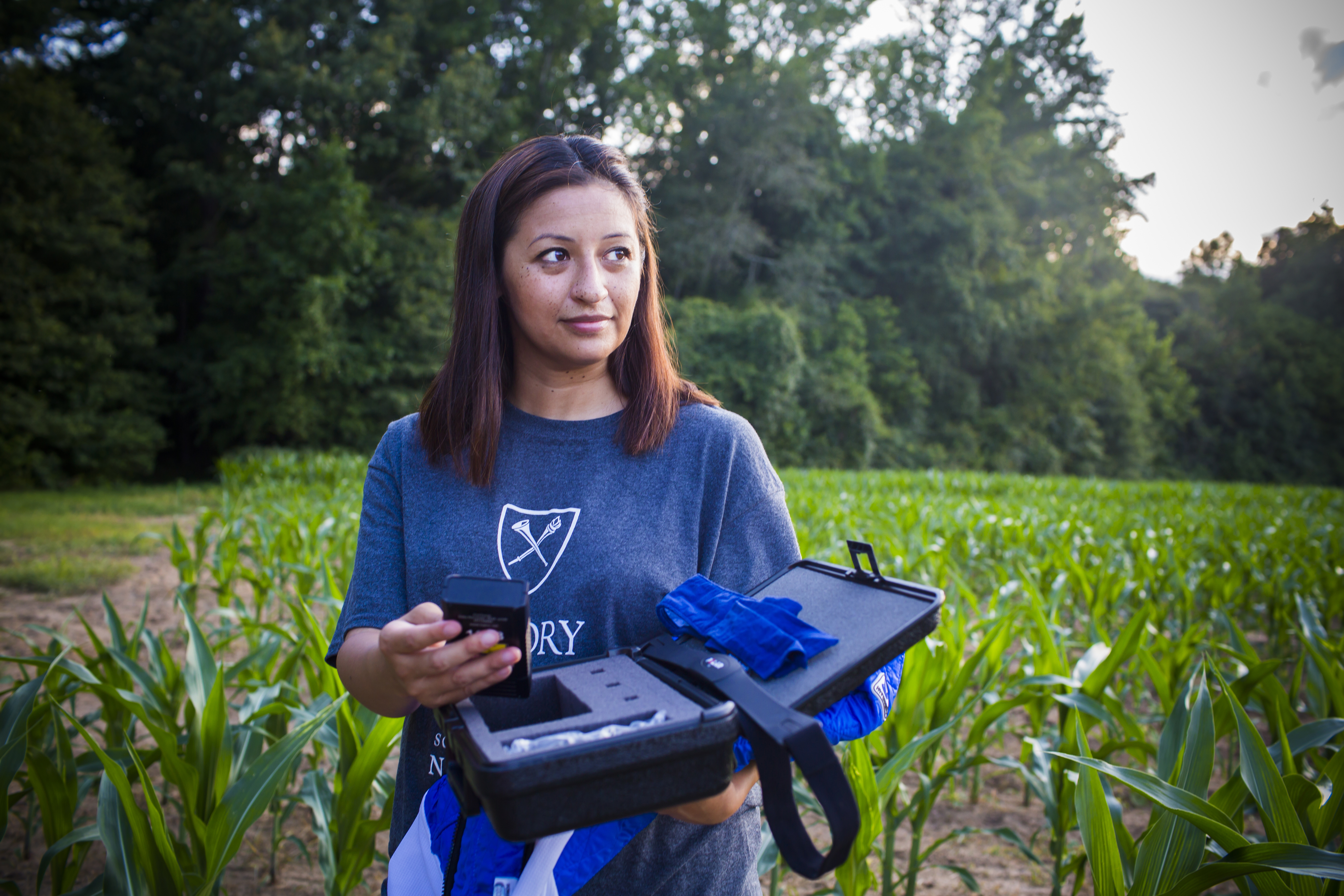 Photo of Roxana Chicas in the field.